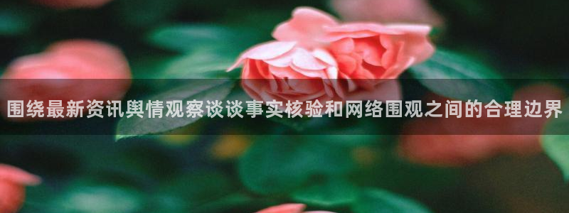 吃瓜网络热点：围绕最新资讯舆情观察谈谈事实核验和网络围观之间的合理边界